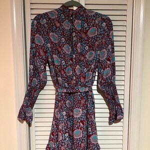 Rebecca Minkoff Floral High Neck Cocktail Dress XS